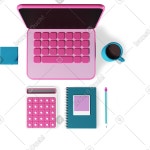 3D woman with shopper and coffee cup illustration in Business Plastic people style download in PNG, SVG