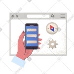 Office illustration in Background Pale style download in PNG, SVG