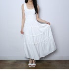 비치 썸머 셔링 스모크 나시 롱 원피스(파라노말샵)- 이랜드몰