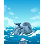 파/티/붕/붕 D2378 현수막 / 어린이집 유치원 여름 바다 배경 해변 파도 현수막 블루데이 포토존