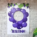 파/티/붕/붕 포도송이 포토존 / 어린이집 유치원 오감놀이 보라데이 판넬 포토존 폼보드