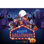 파/티/붕/붕 현수막 - 할로윈