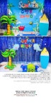 파티붕붕 | 서핑보드 판넬 여름 장식 서핑보드 판넬 112 / 물놀이 바다 서핑보드 대형 판넬 포토존 여름 행사 장식 용품