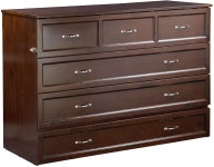 Murphy Bed Chest, Queen, Walnut With Memory Foam Mattress $2436... Murphy Bed Chest, Queen, Walnut With Memory Foam Mattress $2436