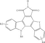 US6635669B2 - Isomeric fused pyrrolocarbazoles and isoindolones - Google Patents