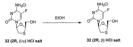EP2322518A1 - Method of manufacture of 1,3-dioxolane and 1,3-oxathiolane nucleosides - Google Patents