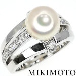 最安値挑戦 ミキモト パール ダイヤモンド リング tR1yA-m28682612213 MIKIMOTO Pt 2023新款