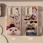 루루바이브 키치 캣 고양이 실사 스티커 아이폰 갤럭시 젤하드 케이스