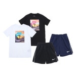 [나이키키즈] CO나이키썬셋티셔츠세트 (APM13QTS60,APM13QPT43) WH/BK BK/BL 140~170 | 백화점을 클릭하다. AK 몰