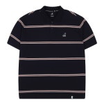[캉골]스트라이프 오버사이즈드 폴로 티 1711 네이비 | 백화점을 클릭하다. AK 몰