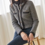 [AK수원][나인] 트위드 장식 크롭 니트 가디건(CD-1557) - NS홈쇼핑  [AK수원][나인] 트위드 장식 크롭 니트 가디건(CD-1557) - NS홈쇼핑