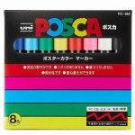 미쓰비시 유니 포스카 PC 5M 마카 세트[8색] - 에누리 가격비교