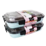 키친아트 다담채 스텐칼라 밀폐용기 7호 1.4L [2개] - 에누리 가격비교
