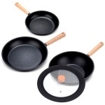 델라고 쿠치나 오일로드 IH 우드 후라이팬 4종 세트 (팬24,28+궁중28+멀티뚜껑) - 에누리 가격비교