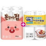 돈잘버는집 30m (12롤) + 리빙 안심클린 키친타월 150매 (4롤) - 에누리 가격비교