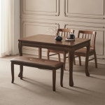 라로퍼니처 크라운 순수 원목 식탁 1200 [의자2개+방석벤치1개] - 에누리 가격비교