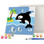 아이러브페인팅 DIY 캔버스형 그림그리기 바다 아기 범고래 - 에누리 가격비교