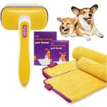 냥글댕글 원터치 브러쉬 얇은빗 C형 + 몽몽 펫타올 M - 에누리 가격비교