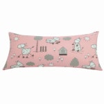 베드앤데코 동물농장 등쿠션커버 핑크 45x100 - 에누리 가격비교