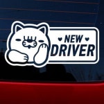 뭉키월드 행복한 냥이 뉴드라이버 스티커 LSC-925 [화이트] - 에누리 가격비교