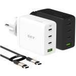 스카이랩 스카이 필 PD PPS 100W 4포트 GaN 접지형 충전기 SKY-GaN100G [케이블포함] - 에누리 가격비교