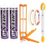 다우실란트 그린실 808 270ml x 2개 + 실리콘건 + 마스킹 테이프 10mm x 2개 + 양날 실리콘 헤라 [1세트] - 에누리 가격비교