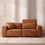 삼익가구 브로턴 헤드틸팅 천연가죽 소파 3인용 [스툴별도] - 에누리 가격비교