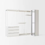 w590×d420×h1670(mm) - 에누리 가격비교 [리코디자인] 모네타 1600... 600행거서랍장 행거  그레이  w590×d420×h1670(mm) - 에누리 가격비교