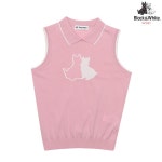 블랙앤화이트 테리어 원포인트 니트 베스트 2014LZVR - 에누리 가격비교