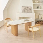 제이픽스 그레인 라운드 무늬목 포세린 통세라믹 식탁 1600 [의자별도] - 에누리 가격비교