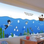 낭만창고 뮤럴실사 시트지 동화여행 바다속모험 nang285 [1장, 100cm x 100cm] - 에누리 가격비교
