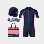 배럴 여아 3부 반팔 수트 생존수영키트 B5SKSKT301DNV - 에누리 가격비교