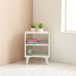 히트가구 H6414 화이트 다리형 2단 협탁 395 - 에누리 가격비교