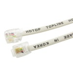 HDTOP 국산 전화선 팩스 6P4C 케이블 HT-P0019 - 에누리 가격비교