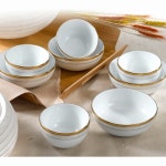 노리다케 노리다께4335 햄프셔골드 한식기 4인조 8P 세트 공기4+대접4 - 에누리 가격비교