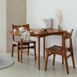 오투 피카 반타원 확장형 식탁 1200 [의자2개] - 에누리 가격비교