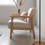 위드홈 슬로 원목 아쿠아 스웨이드 패브릭 소파 1인용 - 에누리 가격비교