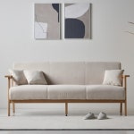 위드홈 슬로 원목 아쿠아 스웨이드 패브릭 소파 3인용 - 에누리 가격비교