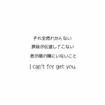 I cant for get you.[41749009]｜完全無料画像検索のプリ画像 byGMO