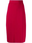    Prada pleated high-waist skirt in red - Wheretoget