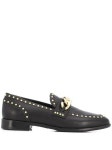     Casadei studded chain link loafers in black - Wheretoget
