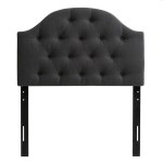 CorLiving Diamond Button Arched Panel Tufted Fabric Single, Twin Headboard Dark Gray BBT-113-S - Best Buy