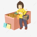 직사각형 세탁 바구니 가득한 상자의 옷 일러스트, 직사각형 플라스틱 세탁 바구니, 세탁 바구니, 옷을 잔뜩 상자 PNG 일러스트 및 이미지 에... 