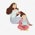 긴 머리 사랑 일러스트 애정 레이디, 레이디, 사랑, 소녀 PNG 일러스트 및 PSD 이미지 무료 다운로드 - Pngtree