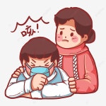 아픈 일러스트 기침 환자, 기침, 마른 기침, 비 카타르 PNG 일러스트 및 PSD 이미지 무료 다운로드 - Pngtree