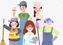 일하는 사람들 일러스트, 노동절 노동 가장 명예로운 사람들 일하는 사람들, 5월 1일, 사람들 일러스트 PNG 일러스트 및 PSD 이미지 무료... 