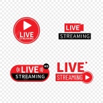 라이브 스트리밍, 생방송, 플레이 박스, 기하 PNG 일러스트 및 PSD 이미지 무료 다운로드 - Pngtree
