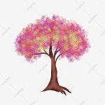 핑크 러브 트리 나무 일러스트, 나무, 자연, 자연스러운 PNG 일러스트 및 PSD 이미지 무료 다운로드 - Pngtree
