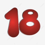 빨간 숫자 18, 귀엽다, 18, 번호 PNG, 일러스트 및 벡터 에 대한 무료 다운로드 - Pngtree