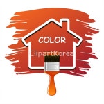 일러스트 - 클립아트코리아 :: 통로이미지(주) __적합한콘텐츠,디자인소스,붓,사람없음,색,일러스트,주택,페인팅,프레임